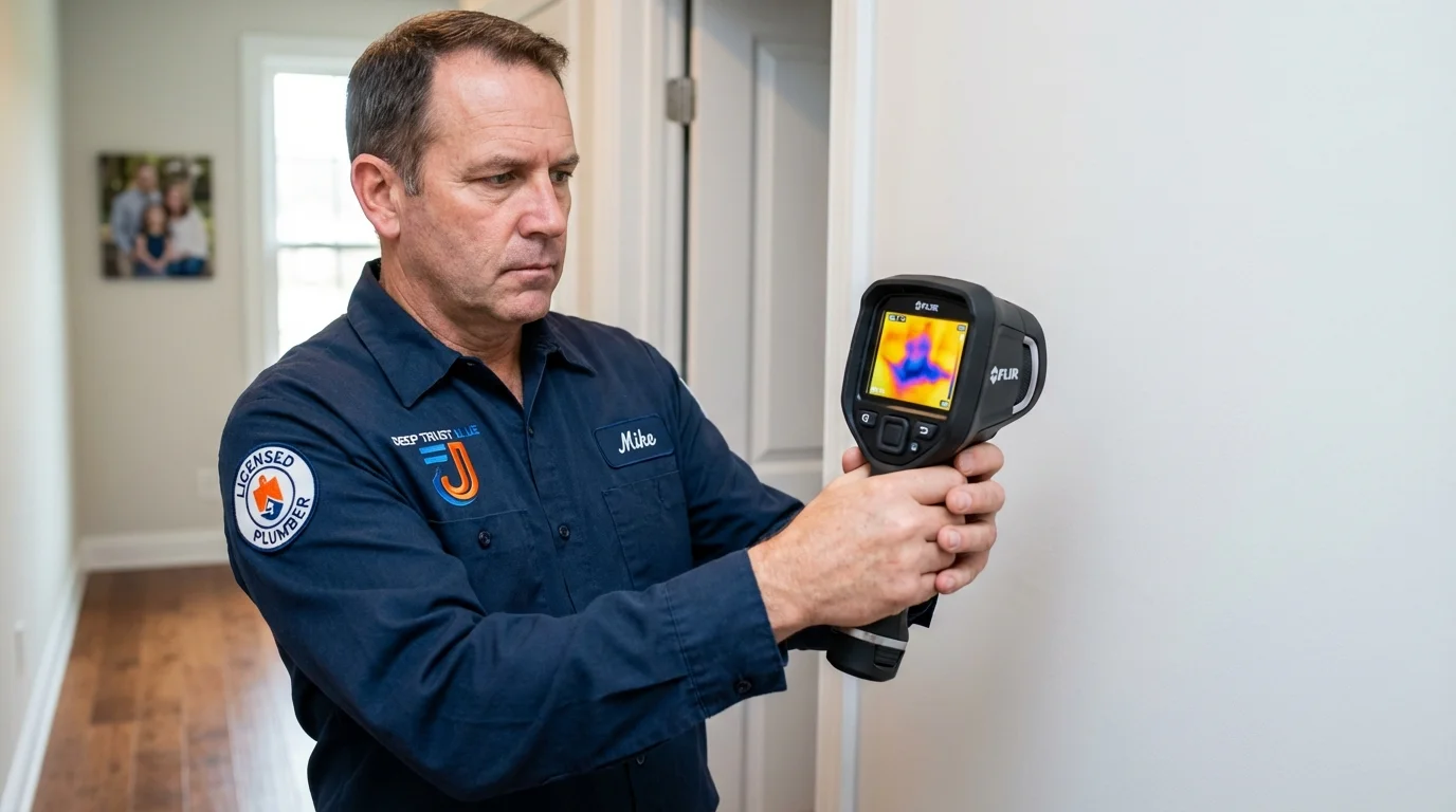 Thermal imaging leak detection by Johns Plumbing LLC in Sumrall